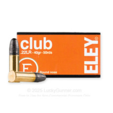 ELEY .22LR 40GR CLUB ROUND NOSE(50)