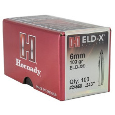 HORNADY 6MM 103GR ELD-X BULLETS (100)