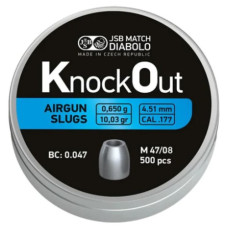 JSB KNOCK OUT SLUGS 4.5MM 10.03GR (500)