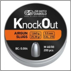 JSB DIABOLO 5.5 25.39GR KNOCK OUT SLUGS