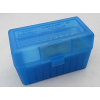 MTM AMMO BOX 50RD SHORT RIFLE  BLUE