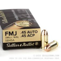 SELLIER & BELLOT .45ACP 230GR FMJ