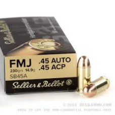 SELLIER & BELLOT .45ACP 230GR FMJ