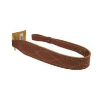 LEATHER SLING SUEDE STITCHED BROWN