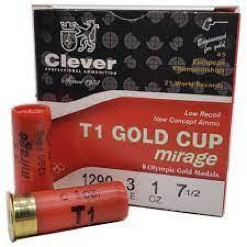 CLEVER MIRAGE T1 GOLD CUP 7.5 28GR 12GA CLEVER MIRAGE T1 GOLD CUP 7.5 28GR 12GA