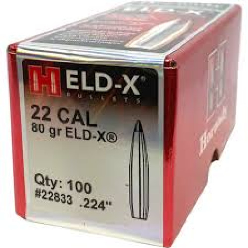 HORNADY .224 80GR ELD-X (100) HORNADY .224 80GR ELD-X (100)