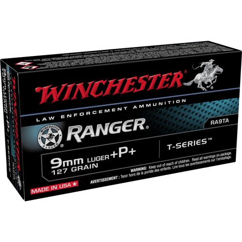 WINCHESTER RANGER 9MM 127GR JHP (50) WINCHESTER RANGER 9MM 127GR JHP (50)